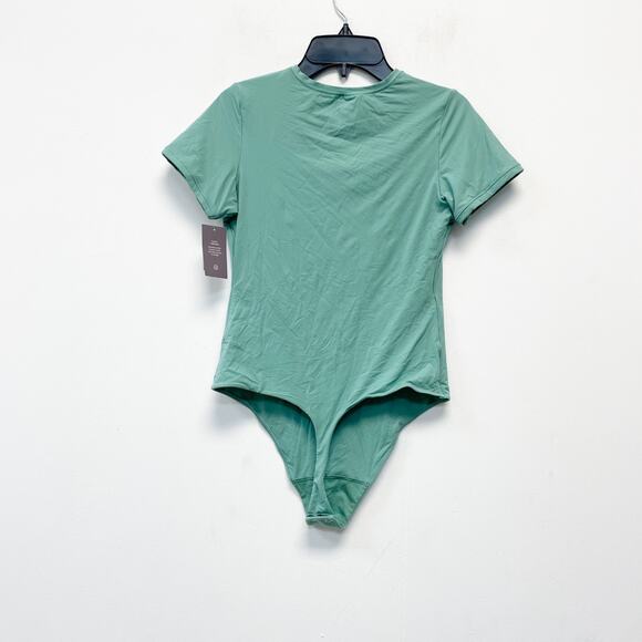 Auden Women's Luxury Collection 4 Way Stretch Short Sleeve Bodysuit Tidal Flow M - Picture 3 of 6